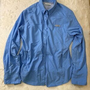 Columbia 7278 Ladies Tamiami II Long-Sleeve Shirt w/ Mesh Lining Size Large GUC